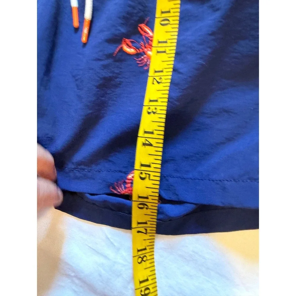 Tommy Bahama Mens Blue Lobster Print Swim Trunks Mesh Lined Shorts Small‎